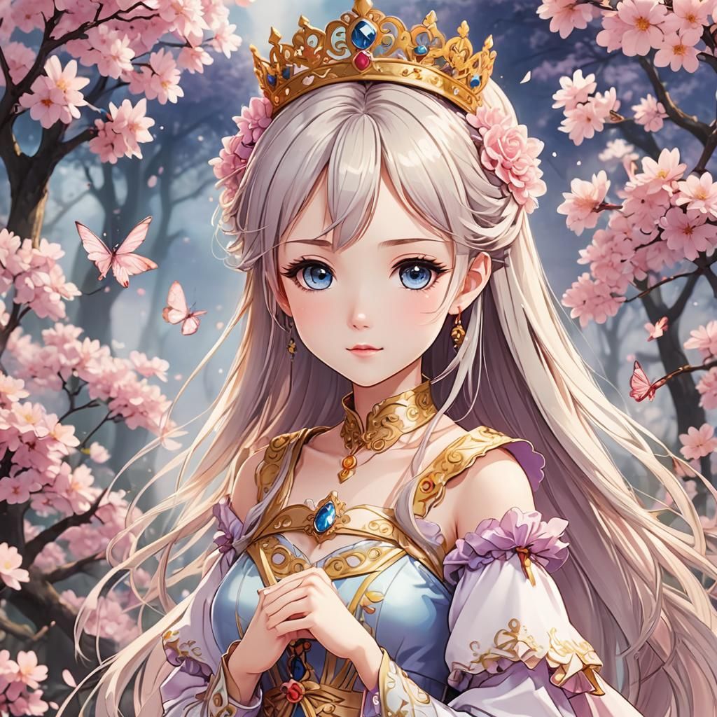 Sweet Anime Princess Character Design