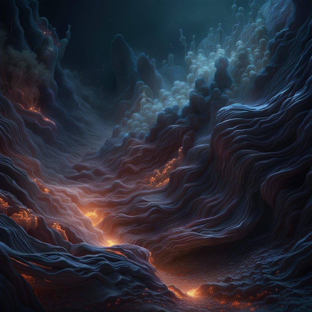 Surreal Dreamscape with Unknown Figures in Digital Art