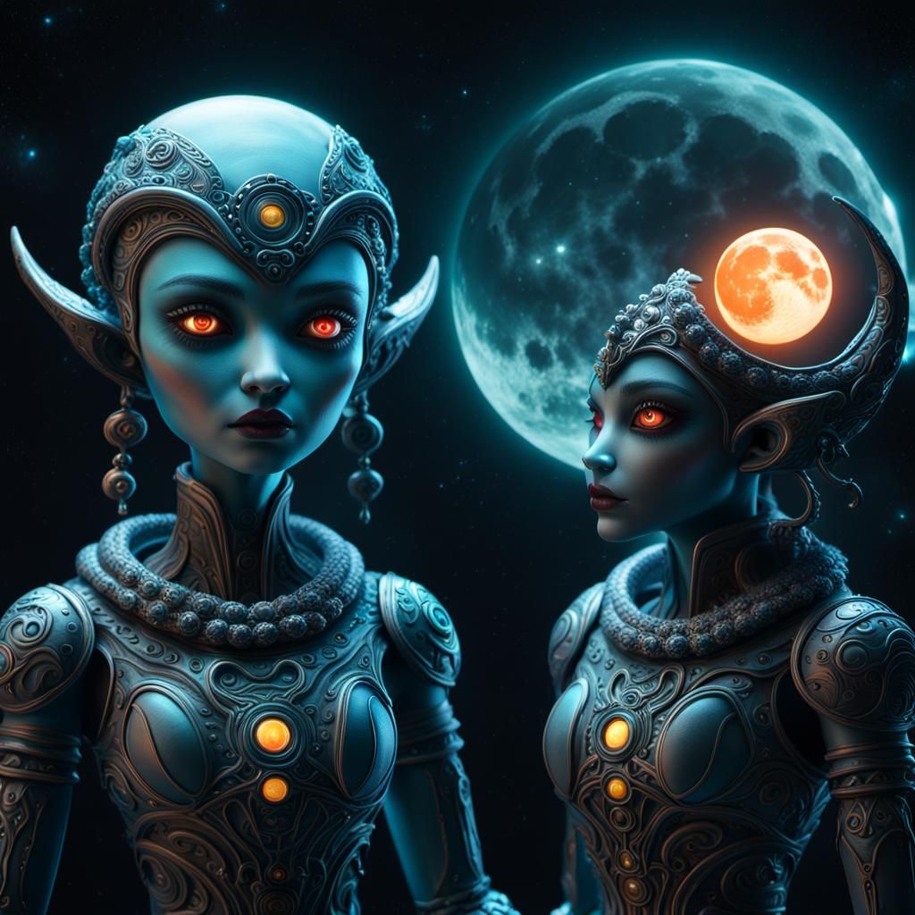 Bioluminescent Demonic Doll in Interplanetary Eclipse