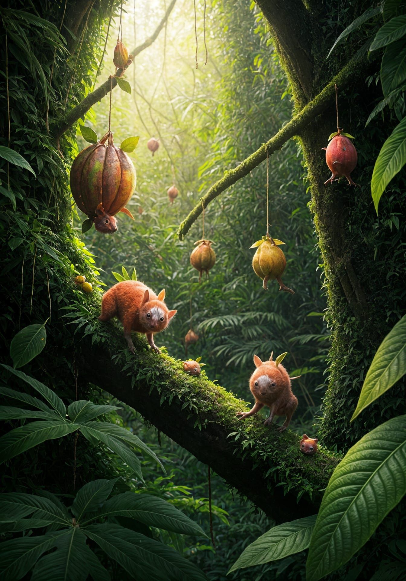 Camouflaged Jungle Creatures Disguised as Fruit