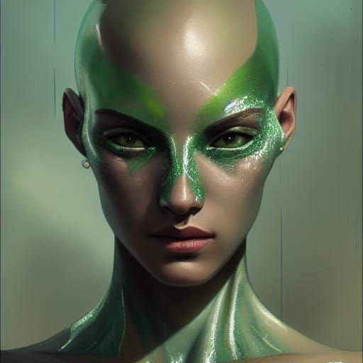 Android Portrait in Hyperdetailed Art Style