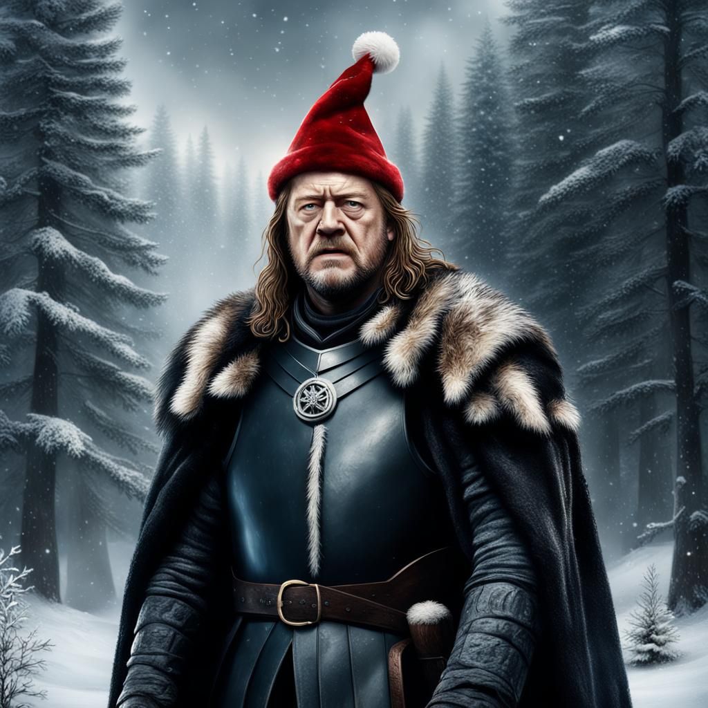 Ned Stark Celebrates Christmas in Winter Woods