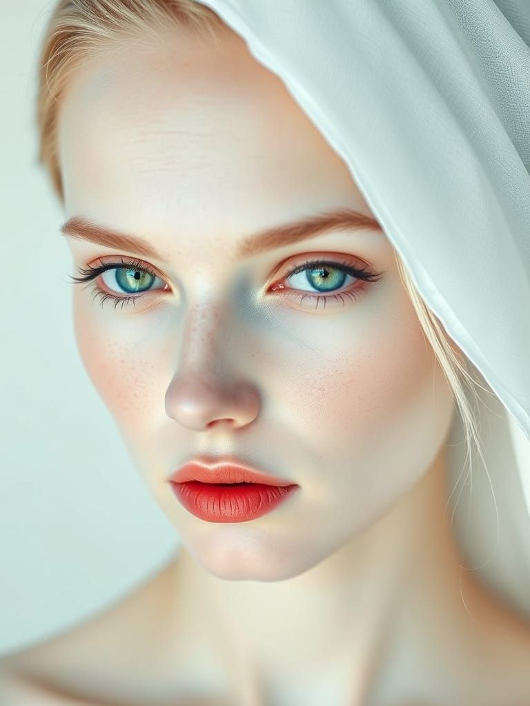 Serenely Radiant Digital Portrait in Hyperrealistic Style