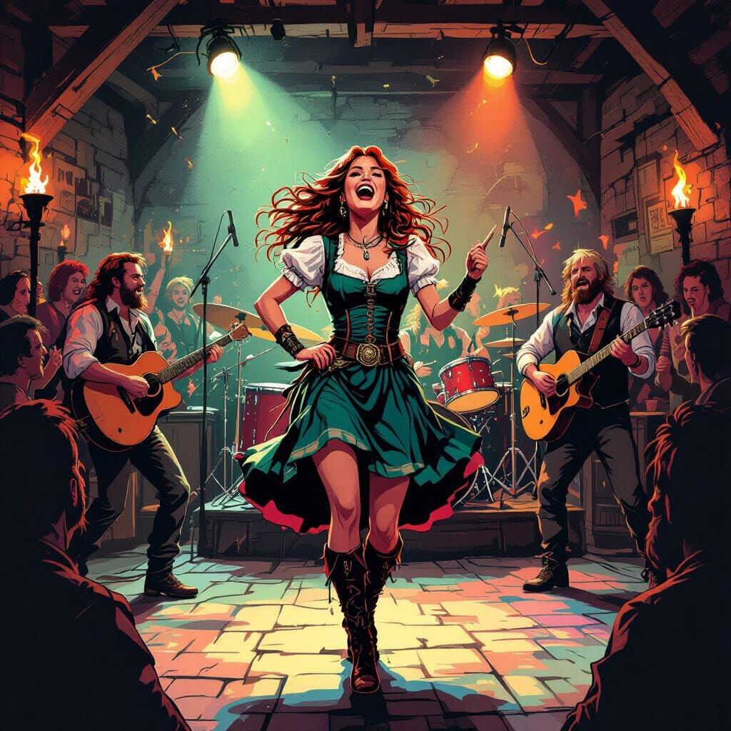 Celtic Rock Band Rocks Tavern With Dancing Barmaid