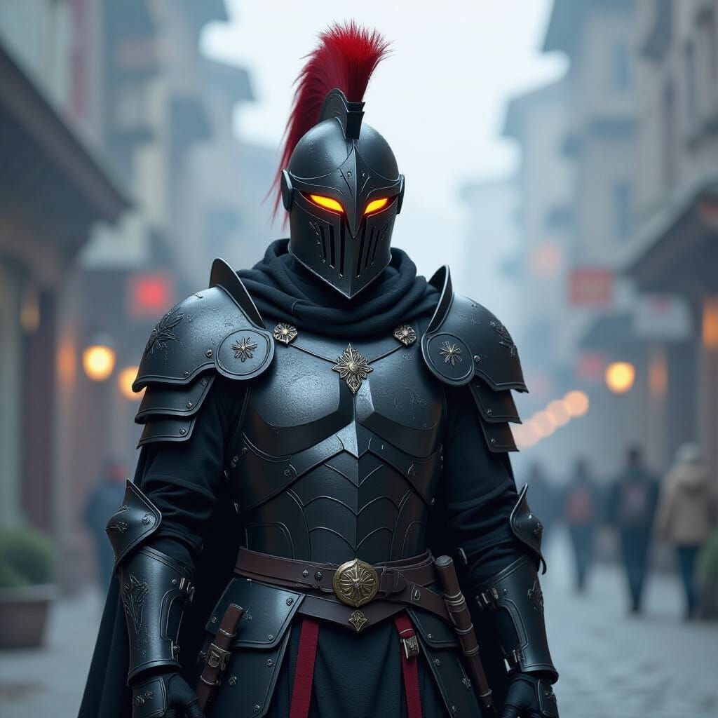 Sable Initiate Spectral Warrior in Black Armor