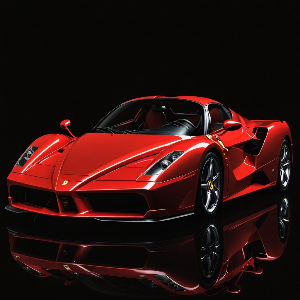 Hyperrealistic Ferrari Enzo in Digital Art