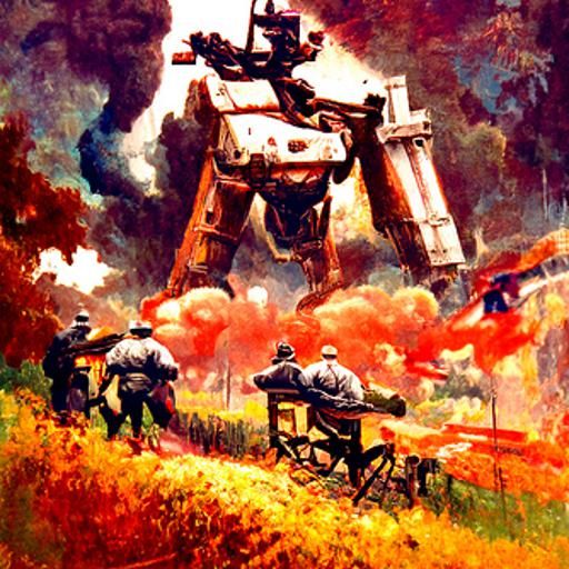 WWI Allied Mechs Propaganda Poster