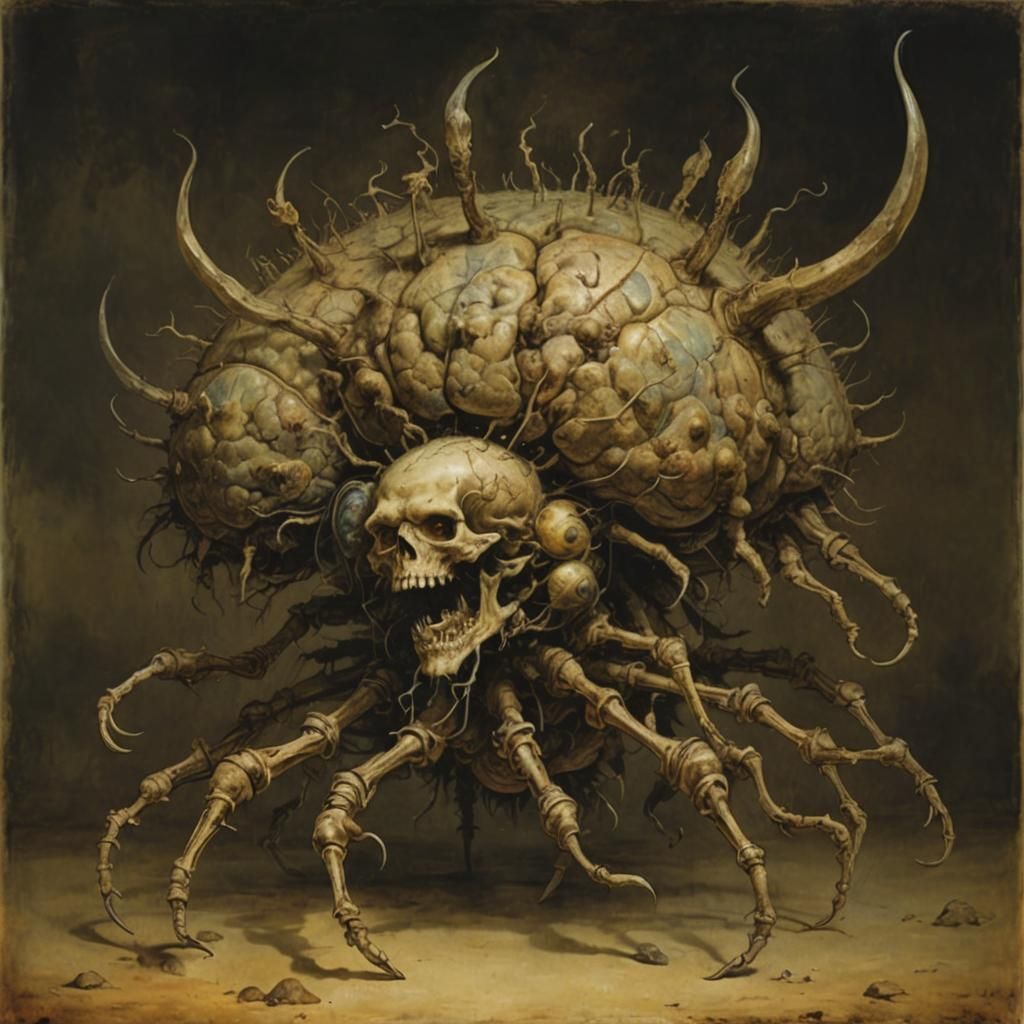 Brains on Legs: A Surreal Art Fusion