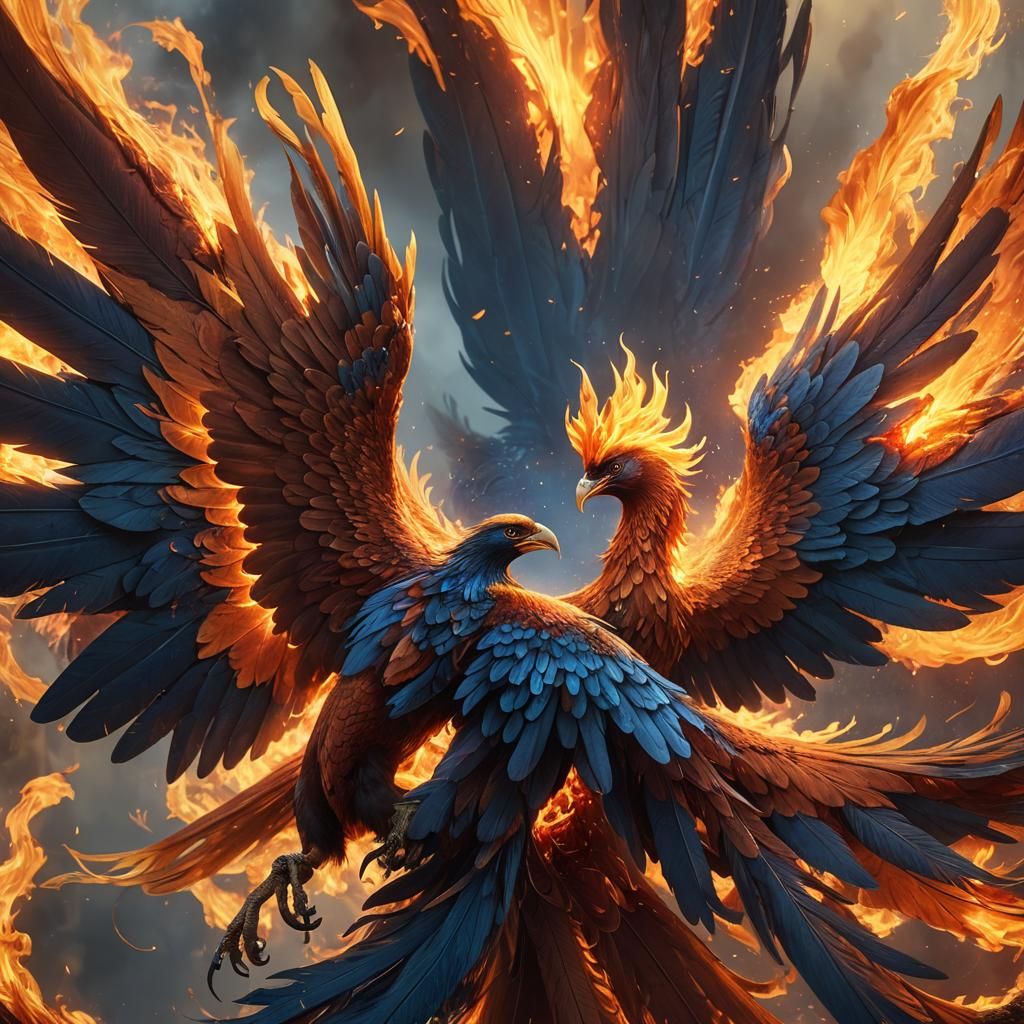 Magnificent Phoenix Rising: Hyper-Realistic Fantasy Art