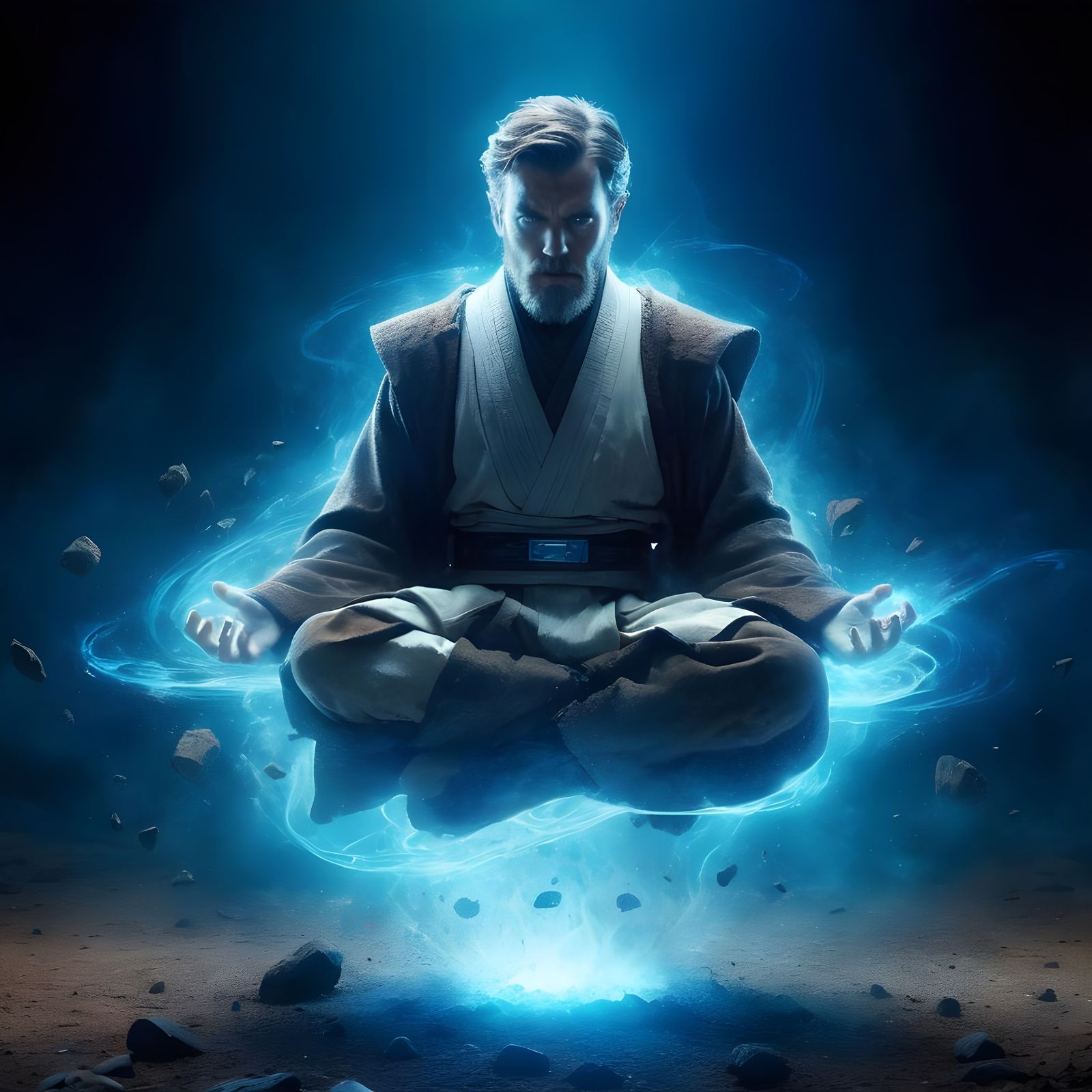 Obi-Wan Kenobi Meditating with the Force