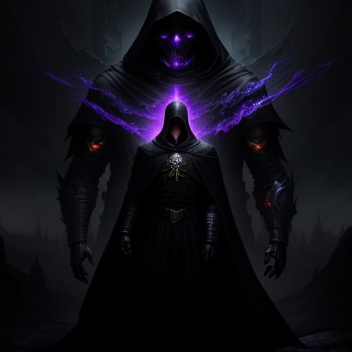 Cloaked Figure Faces the Eternal Abyss