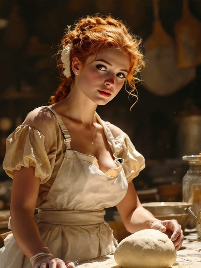 1500s Redhead Baker in Golden Light