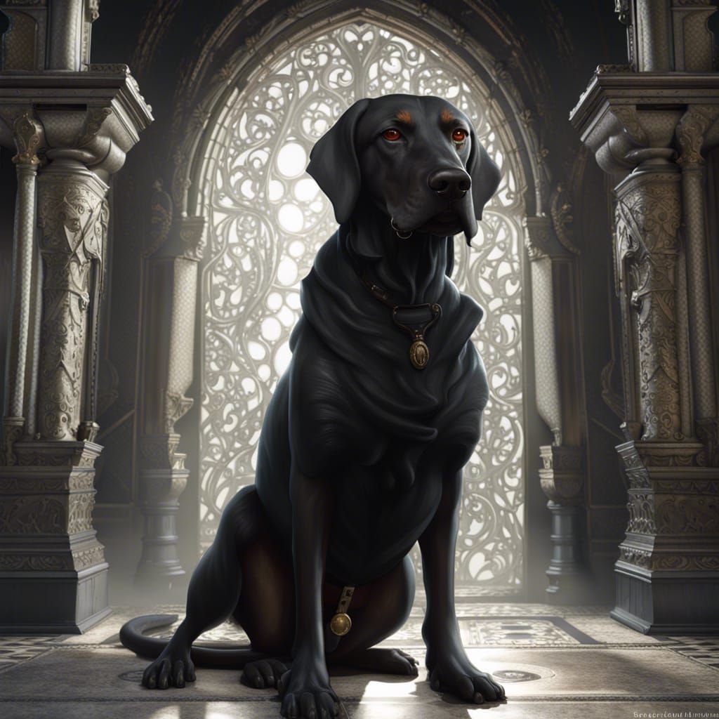 Gothic Fantasy Hound in 3D Render