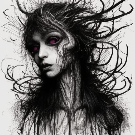 Cozy Alien Hug in Dark Fantasy Style