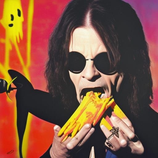 Ozzy Osbourne Eats Bat on Stage: Abstract Art