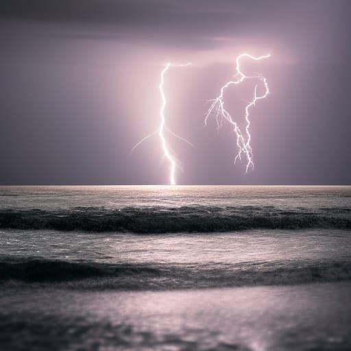 Lightning Strikes the Sea: Professional Photography
