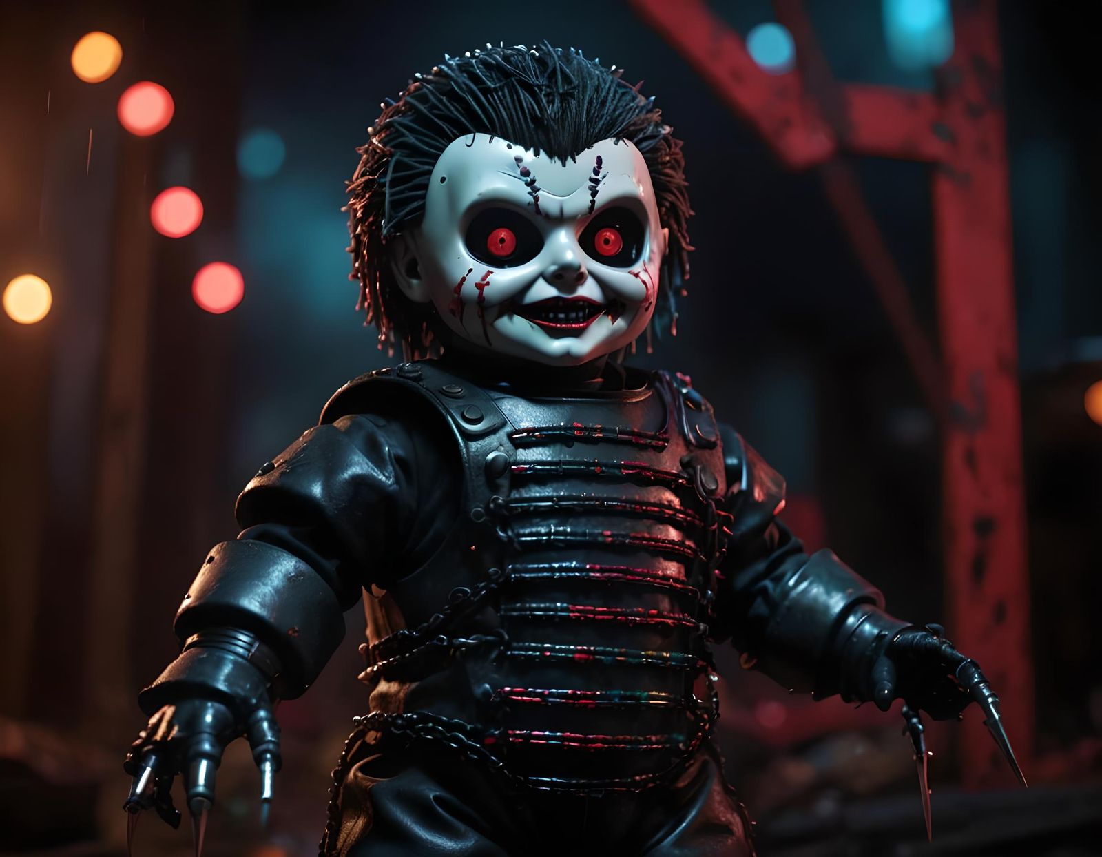 Creepy Doll in Gimp Suit: 80s Slasher Style