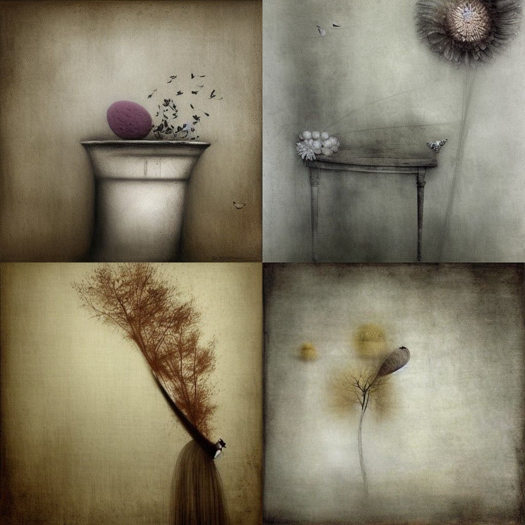 Abstract Mixed Media Art Composition