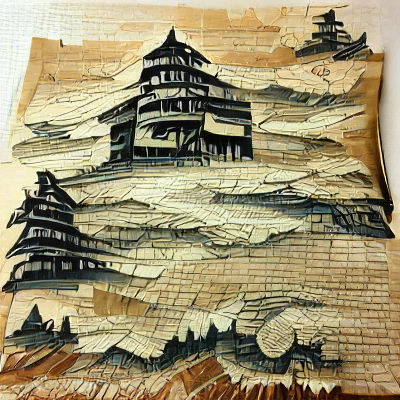 Majestic Japanese Castle Digital Rendering