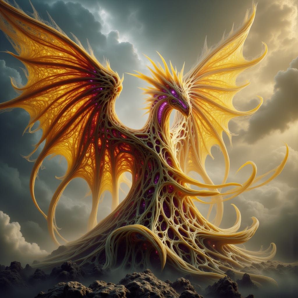 Majestic Dragon in Flight