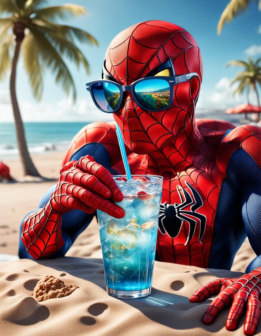 Spidey at the beach