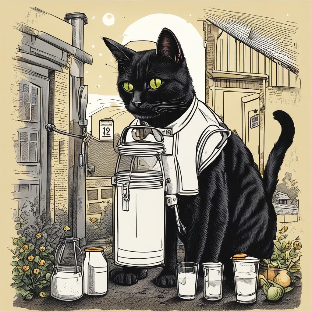 Black Cat as Vintage Milkman