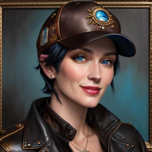 Detailed Oil Portrait of a Woman in Maximalist Style