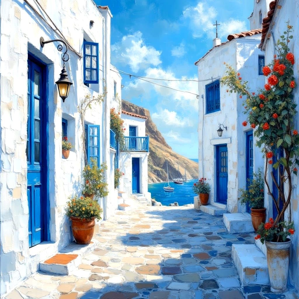 Mediterranean Coastal Scene