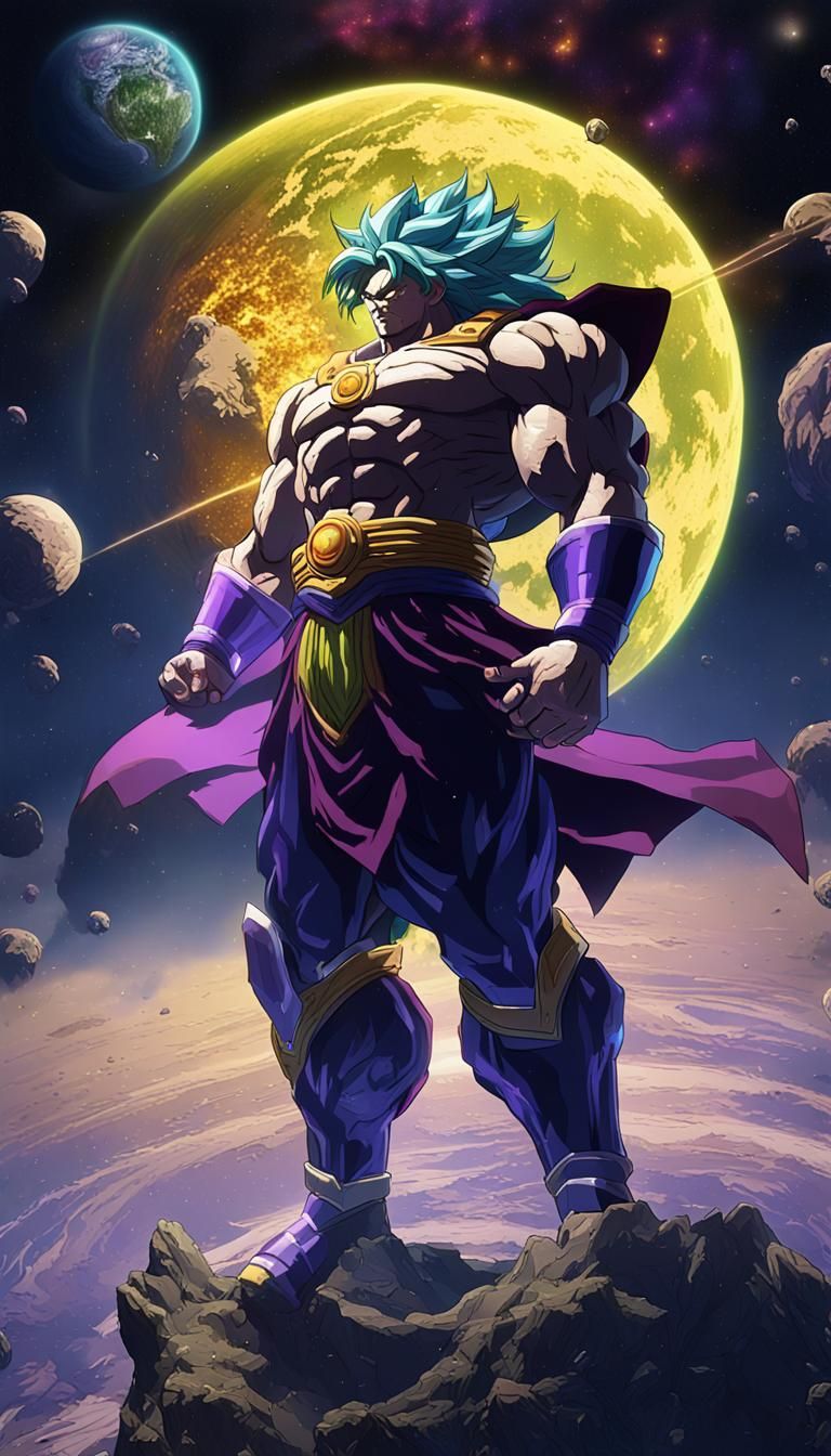 Broly Observes Earth: A Dark Fantasy Masterpiece