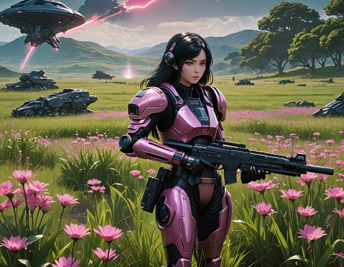 Aliens attack, girl figures "I have power armor, I'll take c...