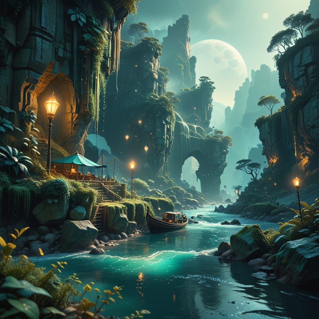 Surreal Landscape Art Inspired by Geometric Shapes