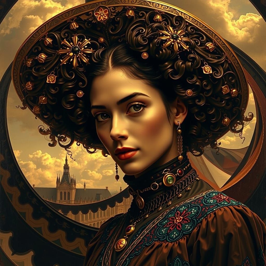 Surreal Gran Place in Brussels: Hyper-realistic Triadic Colo...