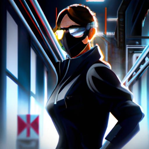 Nighttime Factory Infiltration by a Female Spy