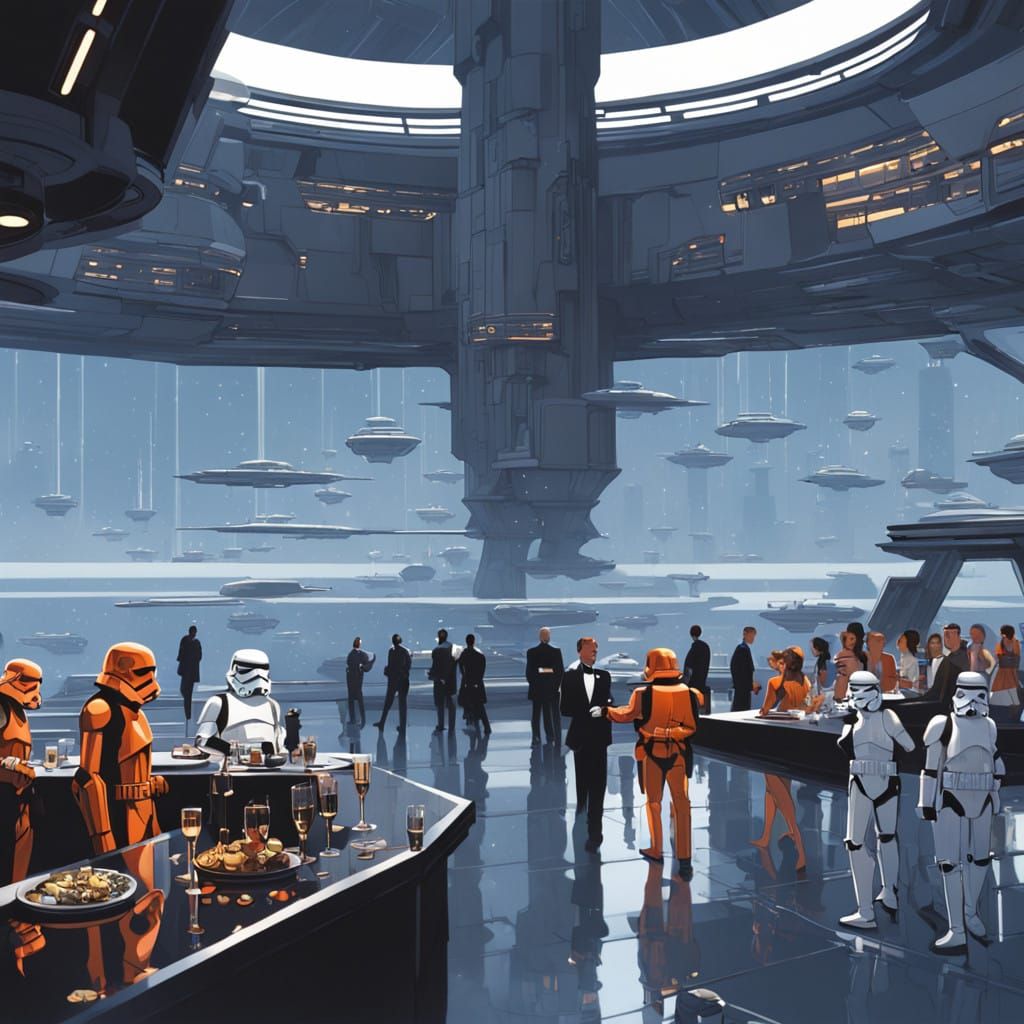Galactic New Year's Eve in Futuristic Imperial Splendor