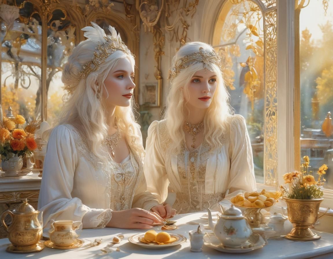 White Witch's Golden Hour in Art Nouveau Tea Shop