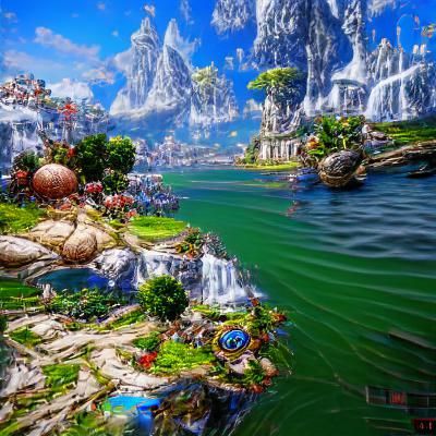 Epic Fantasy Landscape for Video Game
