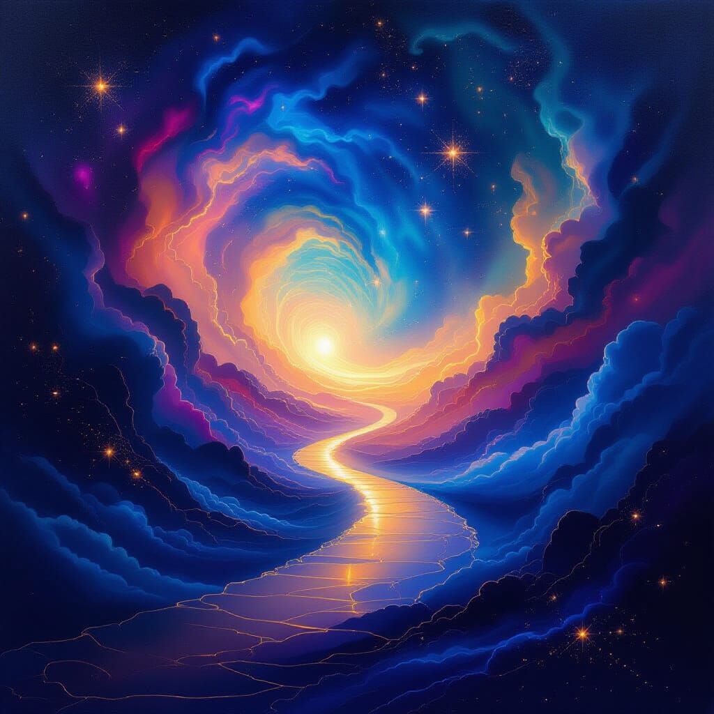 Cosmic Nebula Road to Infinity Celestial Art