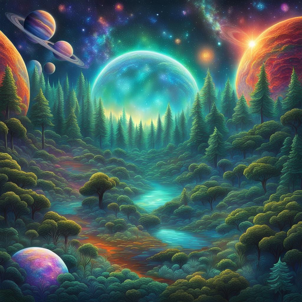 Cosmic Forest Between Two Worlds