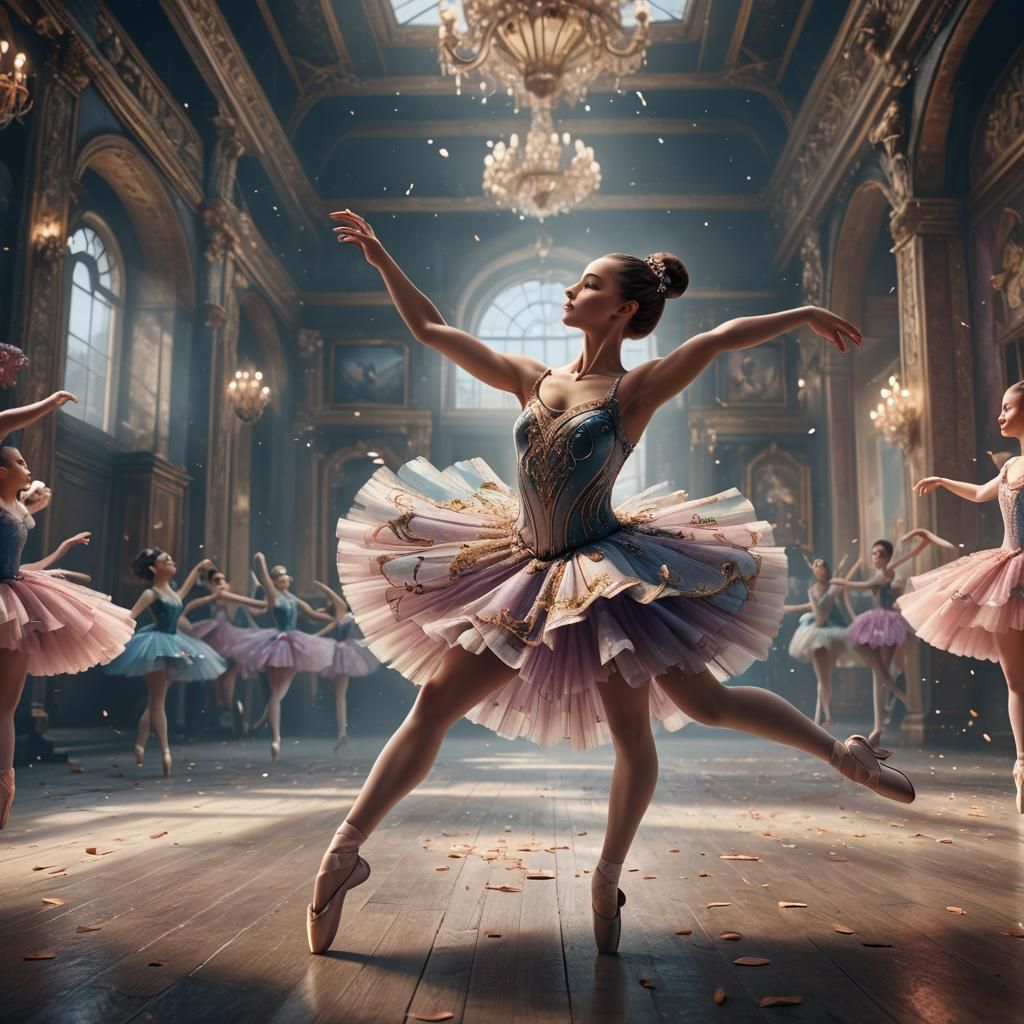 Elegant Ballerina in Fantasy Concept Art