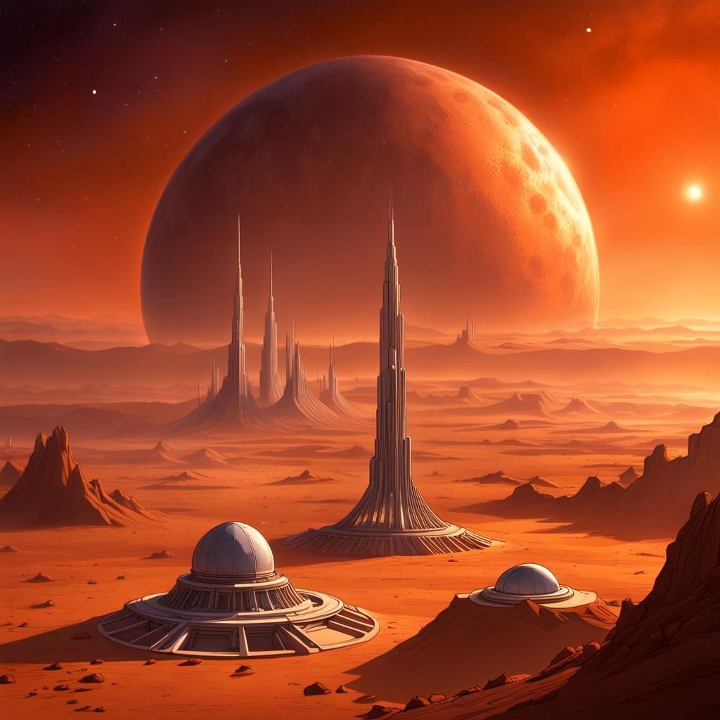 Marsport: Art Deco City on Martian Plains