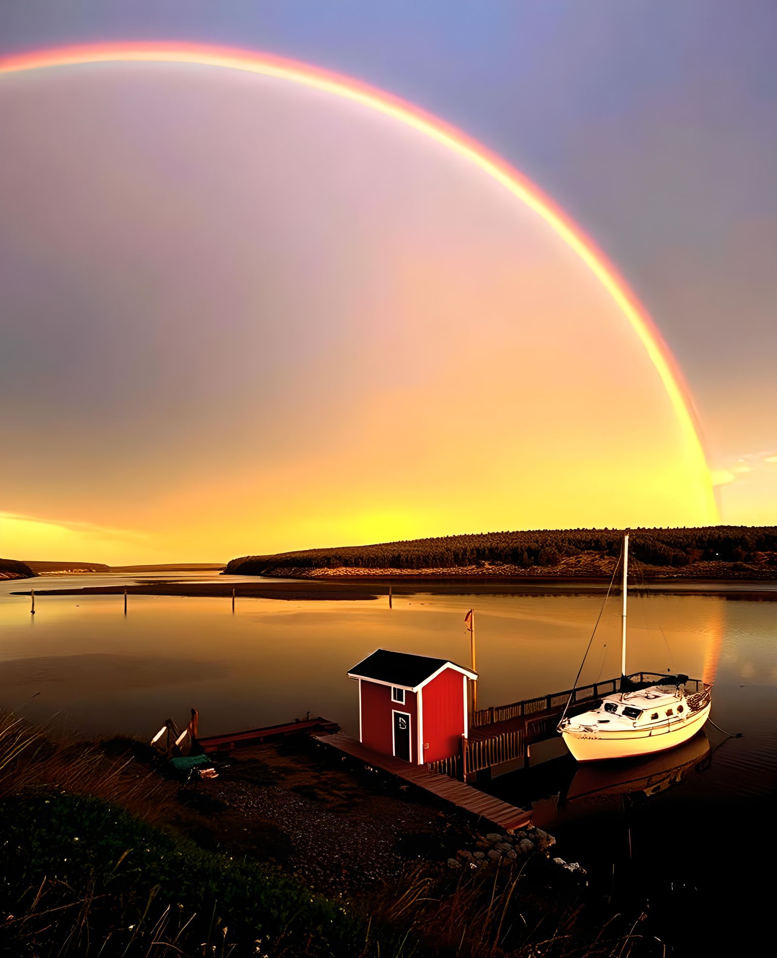 Abstract Pop Art with Complementary Colors