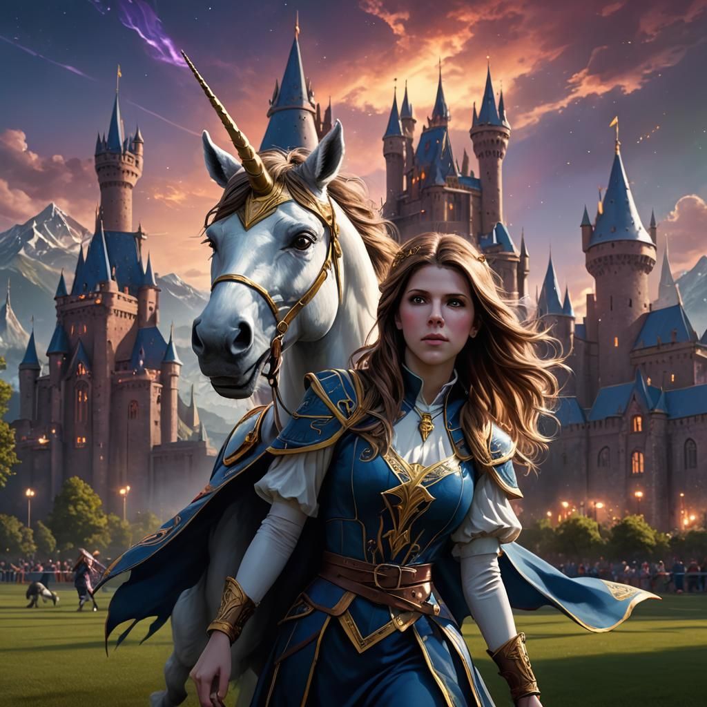 Anna Kendrick as Wizard in Dark Fantasy Art