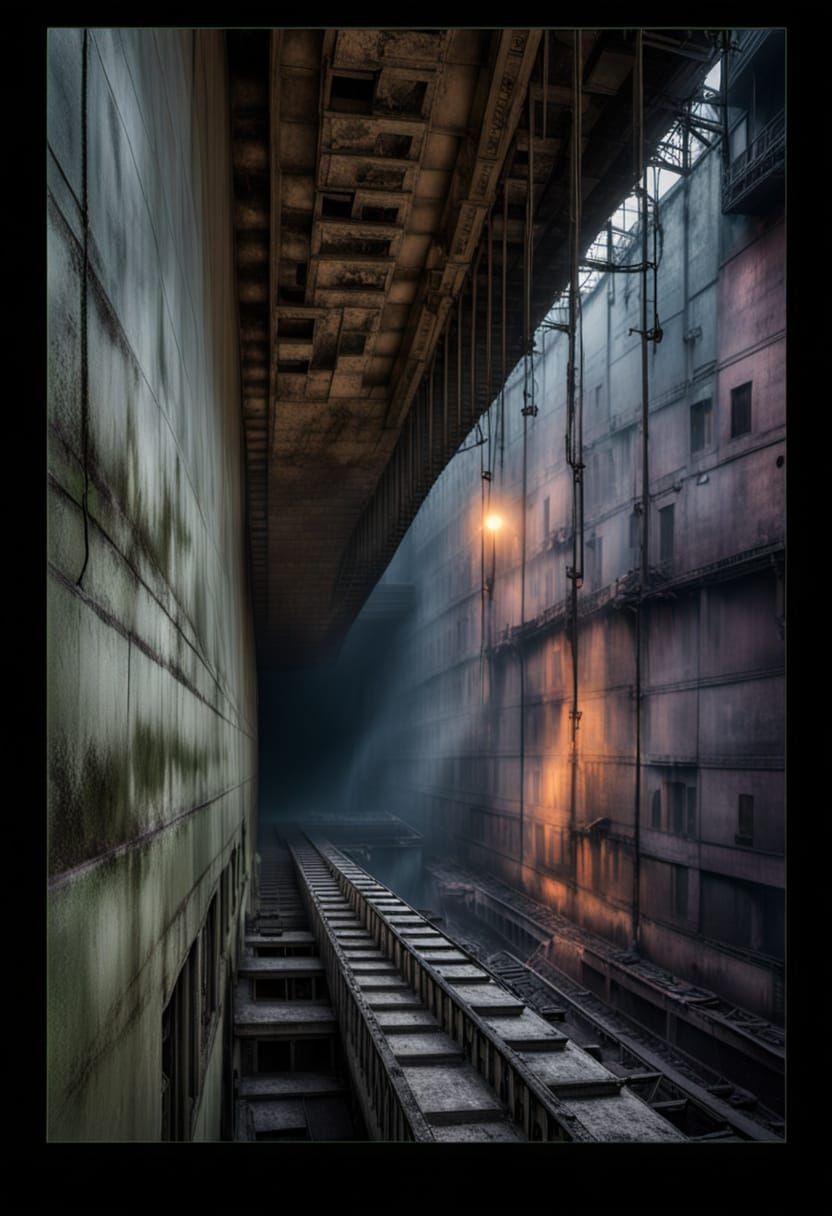 Dystopian Sci-Fi Sky in Toxic Atmosphere