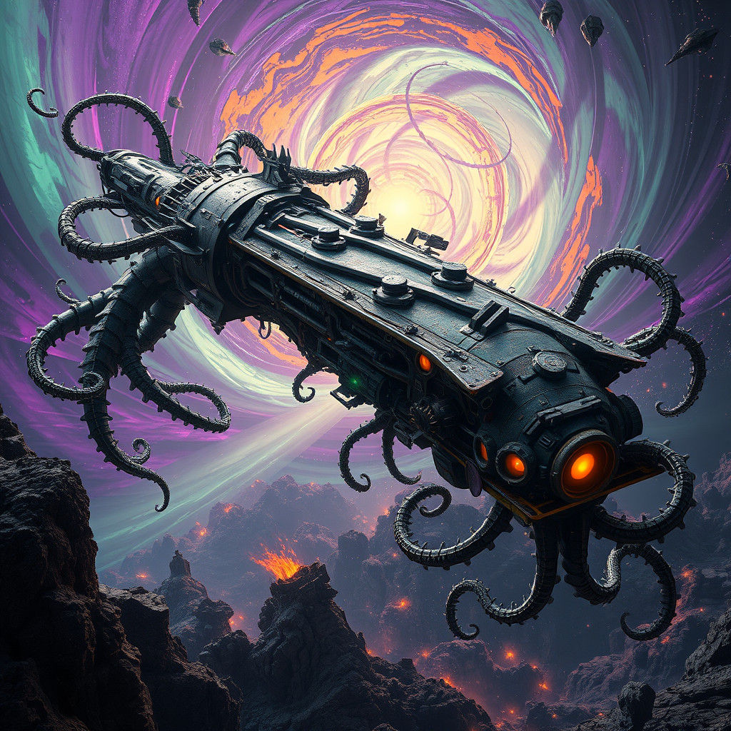 Eldritch Spacecraft: Twisted Metallic Dreamscape