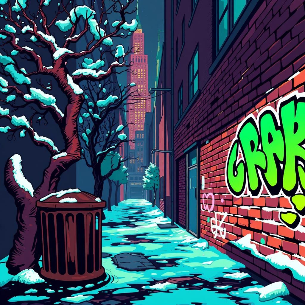 Pixel art, city alley

dr suess art style, pixel art, city a...