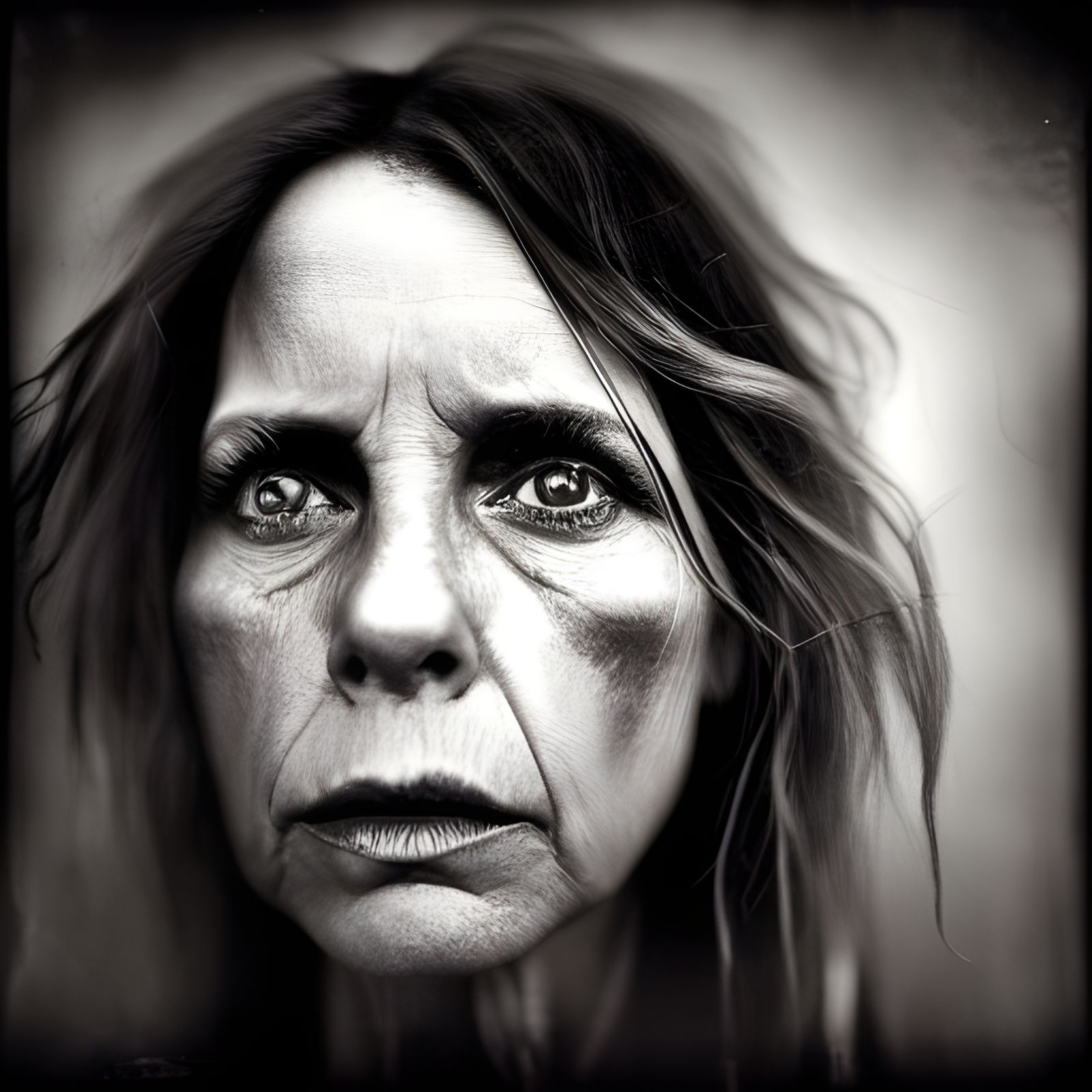 Eerie Close-Up Portrait of Loab in Haunting Detail