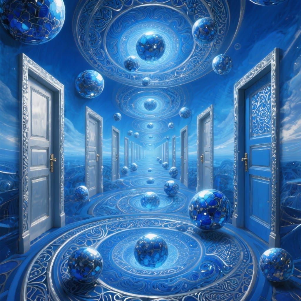 Infinite Doors Surreal Dreamscape Digital Matte Painting