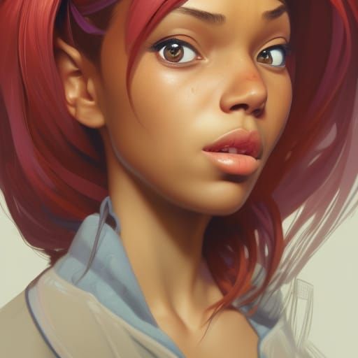 Realistic Penny Proud Portrait in Digital Art Style