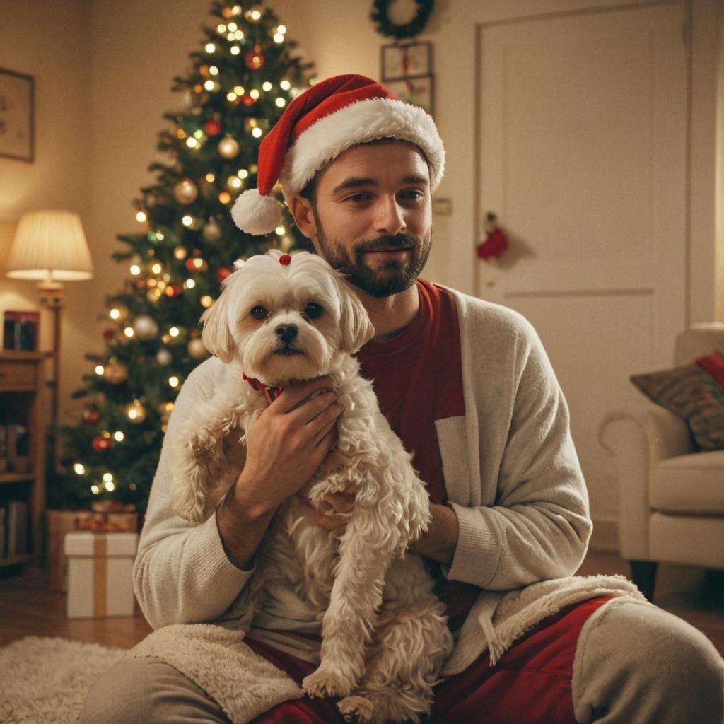 Ethereal Christmas Moment Captured in Cinematic Style