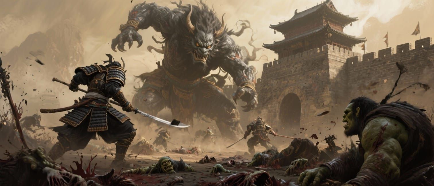 Samurai Battle Oni in Shadowlands